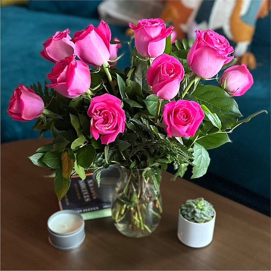 Long Stem Pink Rose Bouquet – Windsor Florist Inc., The, New York NY