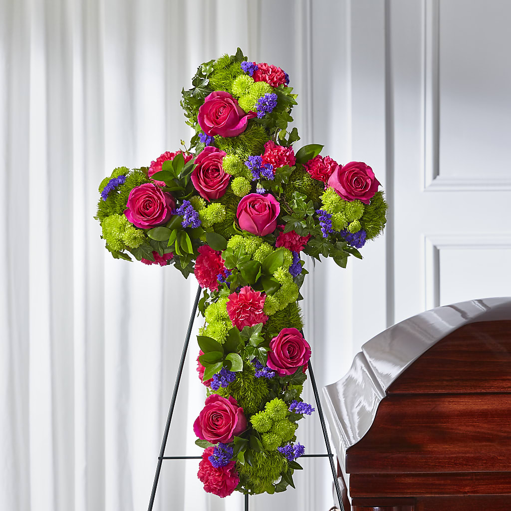 Tribute Rose Floral Cross – Windsor Florist Inc., The, New York NY