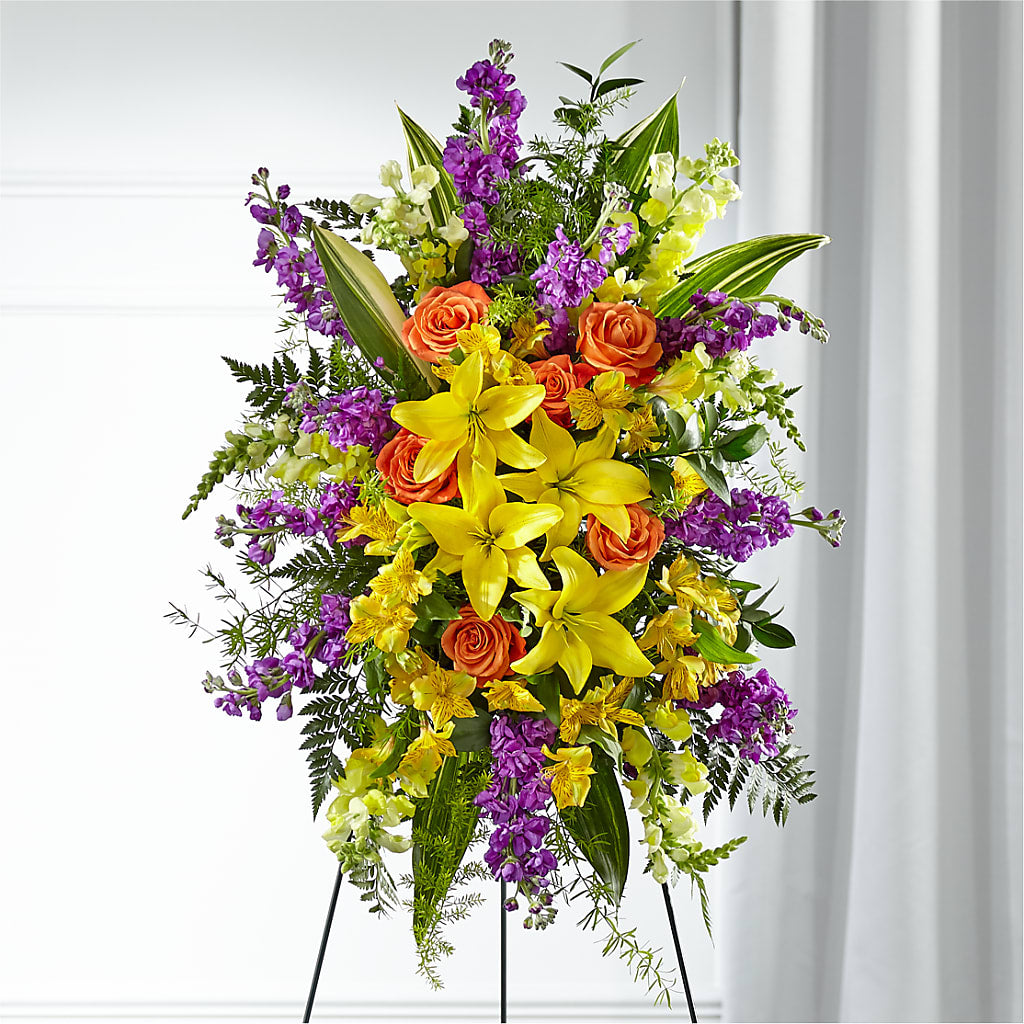 Thoughtful Prayers Standing Spray – Windsor Florist Inc., The, New York NY