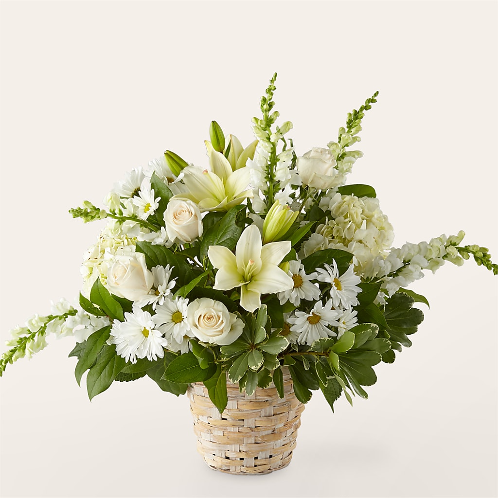 Ivory Elegance Floral Basket – Windsor Florist Inc., The, New York NY