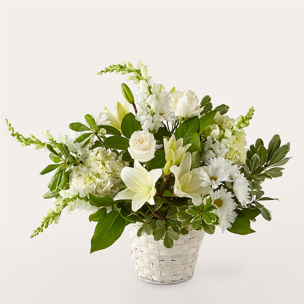 Ivory Elegance Floral Basket – Windsor Florist Inc., The, New York NY