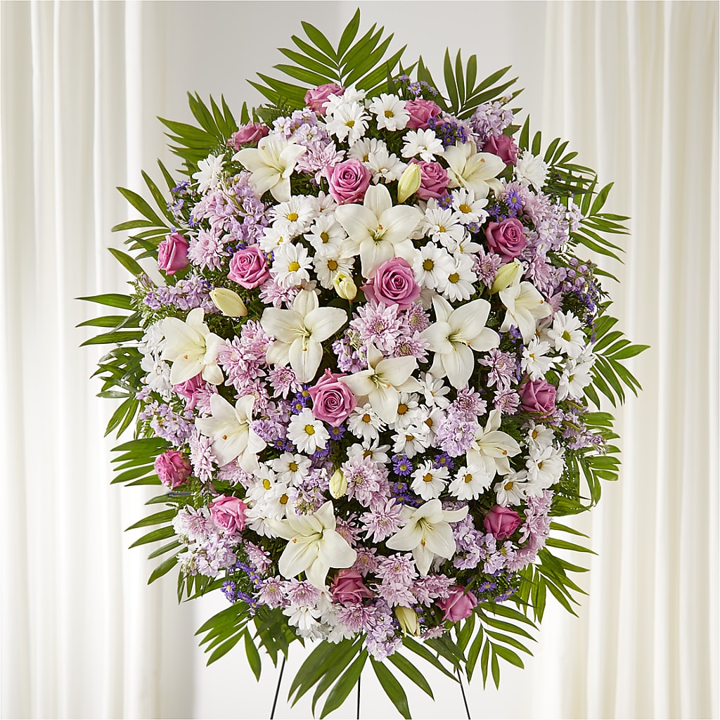 Surrounded by Love Standing Spray – Windsor Florist Inc., The, New York NY