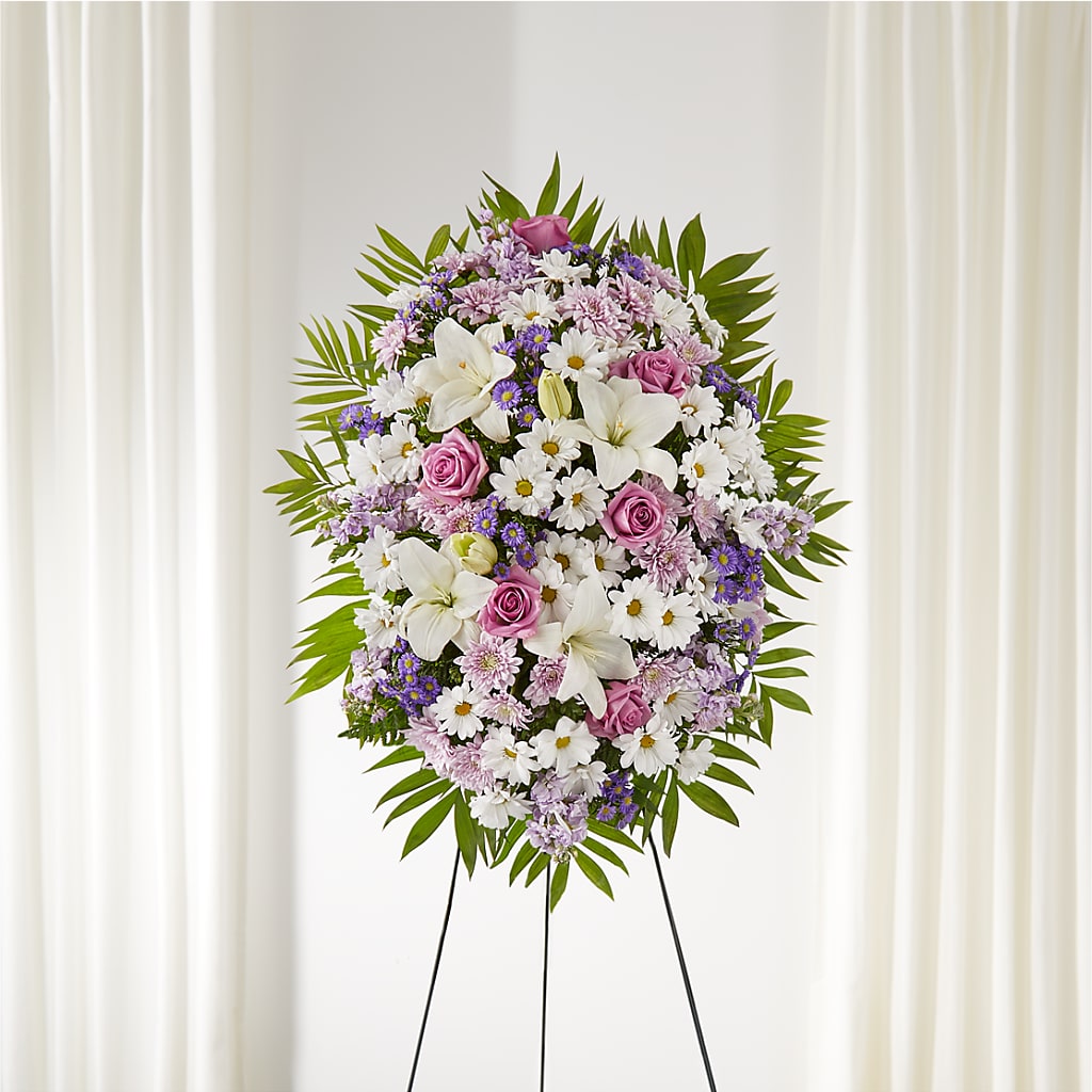 Surrounded by Love Standing Spray – Windsor Florist Inc., The, New York NY