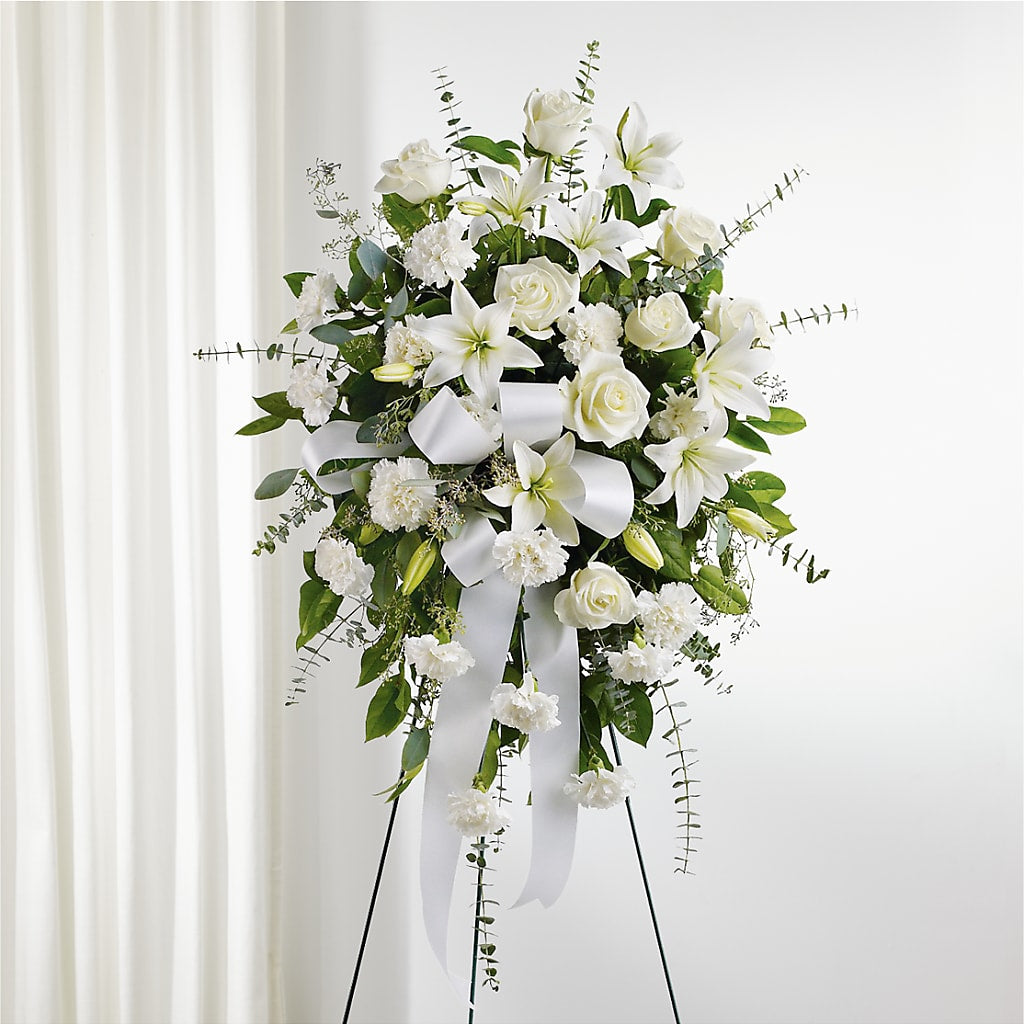 With Care Standing Spray – Windsor Florist Inc., The, New York NY