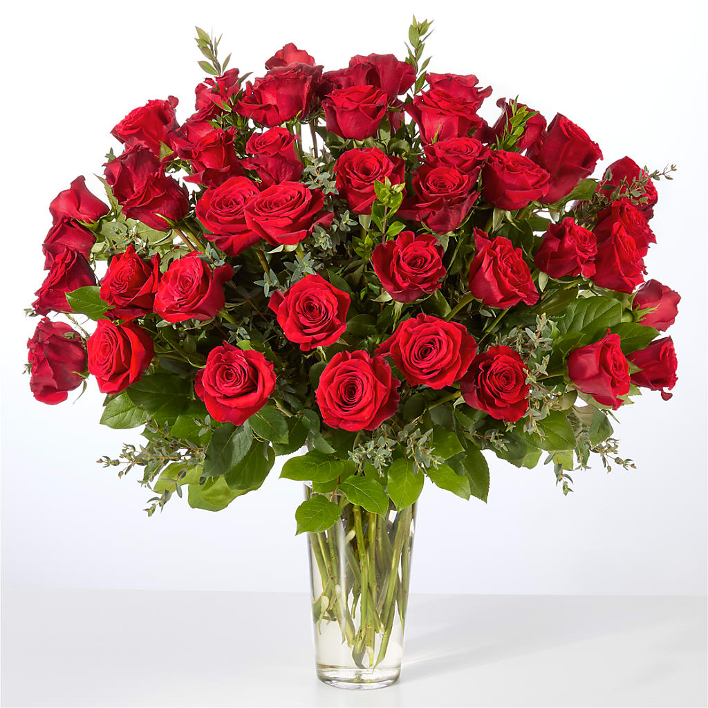 Forever Yours Fifty Stem Red Rose Bouquet – Windsor Florist Inc., The, New York NY