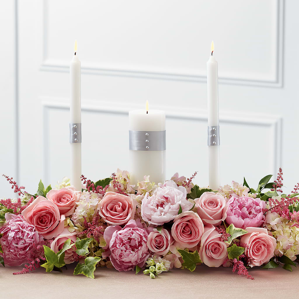 Worldwide Romance Unity Candle Arrangement – Windsor Florist Inc., The, New York NY