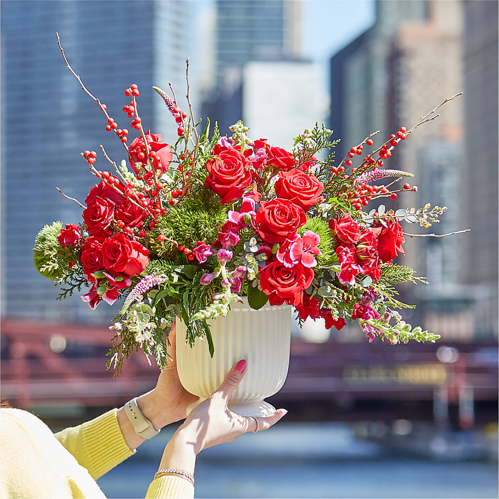 Big Red Bow Bouquet –  Windsor Florist Inc., The, New York NY