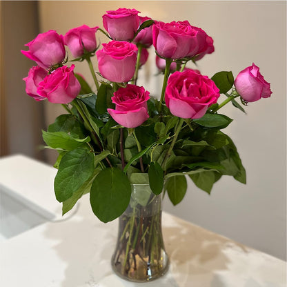 Long Stem Pink Rose Bouquet –  Windsor Florist Inc., The, New York NY