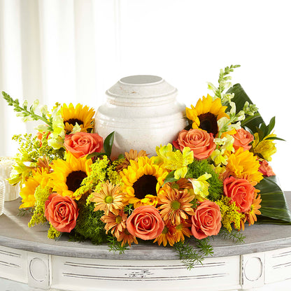 Faithful Sunflower Cremation Adornment –  Windsor Florist Inc., The, New York NY