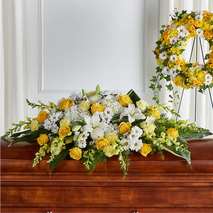 Golden Harmony Casket Spray –  Windsor Florist Inc., The, New York NY