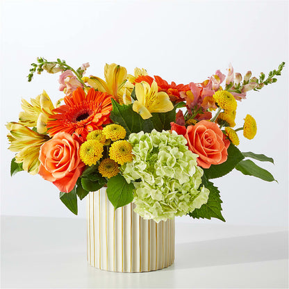 Autumn Sunshine Bouquet with Ivory Vase –  Windsor Florist Inc., The, New York NY