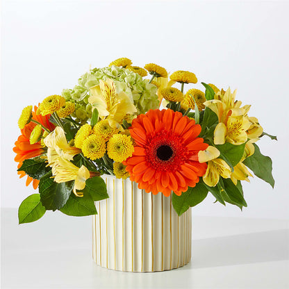 Autumn Sunshine Bouquet with Ivory Vase –  Windsor Florist Inc., The, New York NY