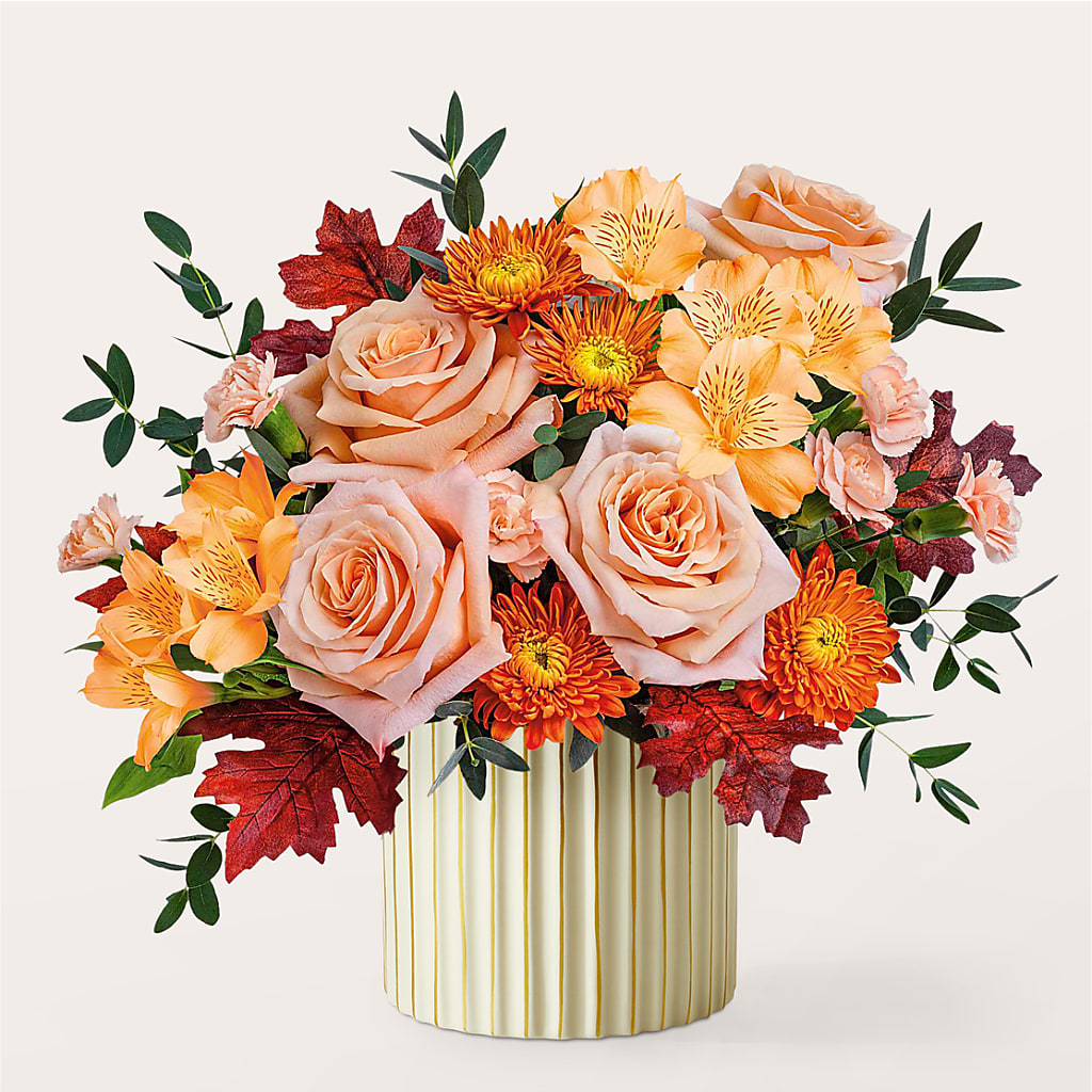 Spiced Latte Bouquet with Ivory Vase –  Windsor Florist Inc., The, New York NY