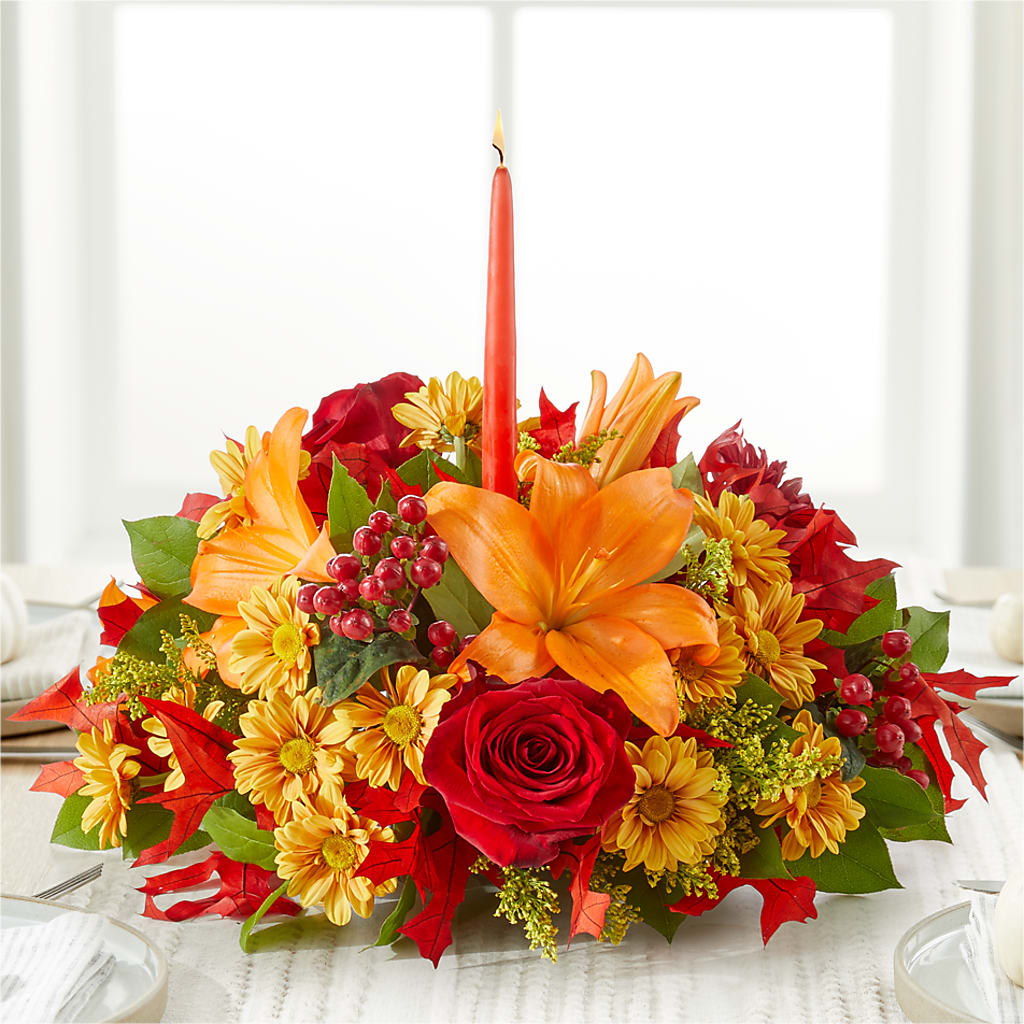 Autumn's Embrace Centerpiece –  Windsor Florist Inc., The, New York NY