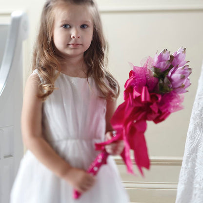 Sparkle Pink Flower Girl Bouquet –  Windsor Florist Inc., The, New York NY